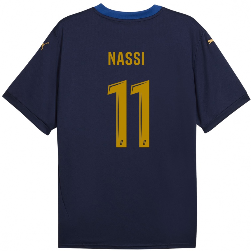 Men Football Jade Nassi #11 Navy Gold Away Jersey 2024/25 T-Shirt Australia