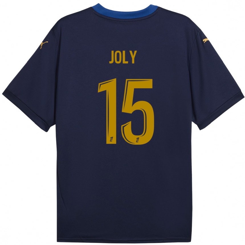 Men Football Lou-Ann Joly #15 Navy Gold Away Jersey 2024/25 T-Shirt Australia