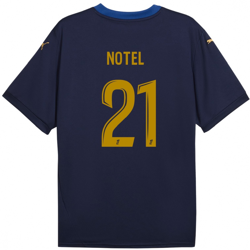 Men Football Lea Notel #21 Navy Gold Away Jersey 2024/25 T-Shirt Australia