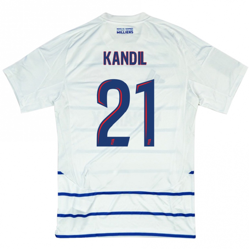 Men Football Nordine Kandil #21 White Blue Away Jersey 2024/25 T-Shirt Australia