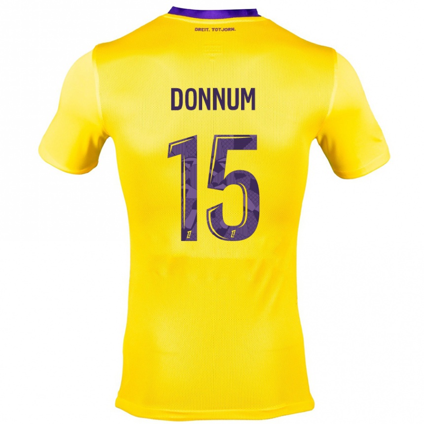 Men Football Aron Dønnum #15 Yellow Purple Away Jersey 2024/25 T-Shirt Australia