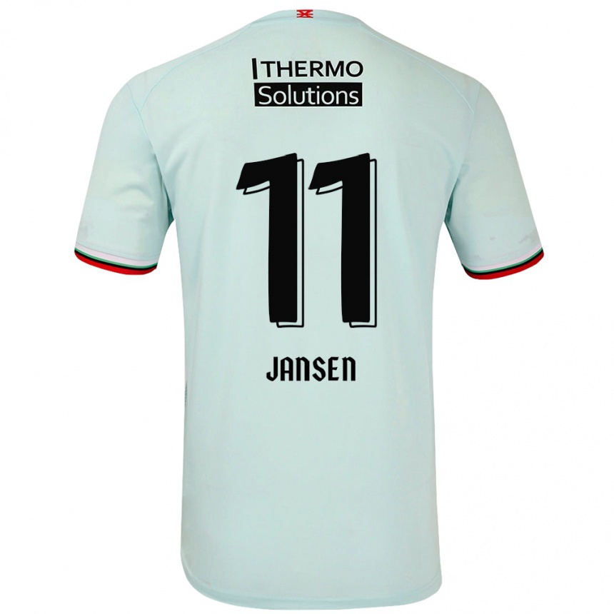 Men Football Renate Jansen #11 Light Green Away Jersey 2024/25 T-Shirt Australia