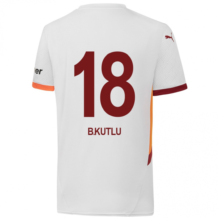 Men Football Berkan Kutlu #18 White Yellow Red Away Jersey 2024/25 T-Shirt Australia