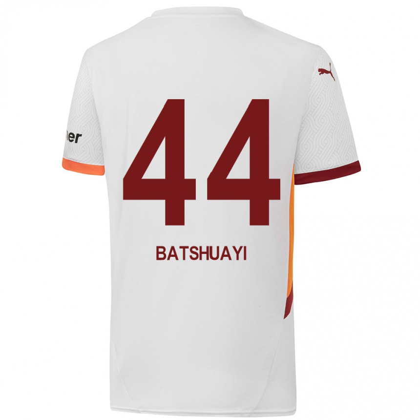 Men Football Michy Batshuayi #44 White Yellow Red Away Jersey 2024/25 T-Shirt Australia