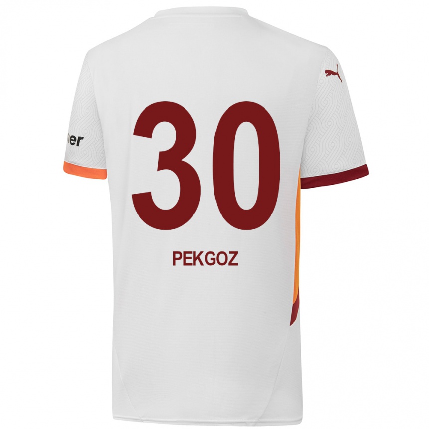 Men Football Berra Pekgöz #30 White Yellow Red Away Jersey 2024/25 T-Shirt Australia