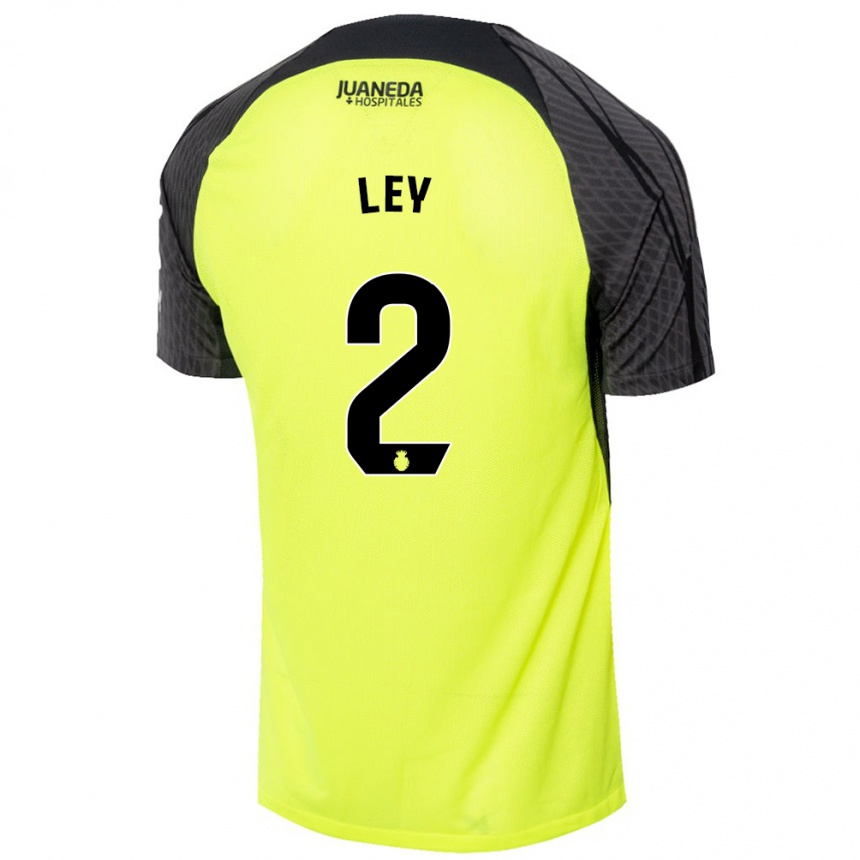 Men Football Yuzún Ley #2 Fluorescent Green Black Away Jersey 2024/25 T-Shirt Australia