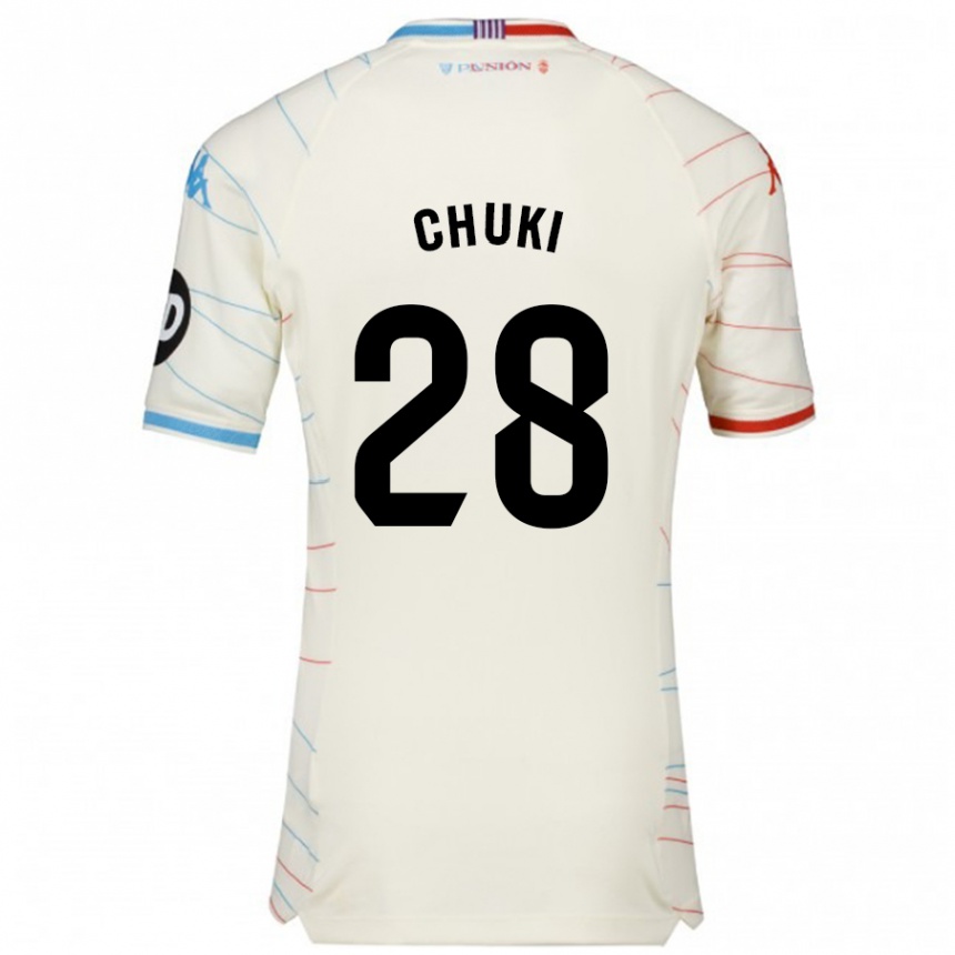 Men Football Chuki #28 White Red Blue Away Jersey 2024/25 T-Shirt Australia