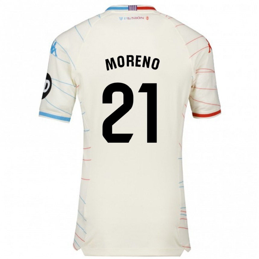 Men Football Xavi Moreno #21 White Red Blue Away Jersey 2024/25 T-Shirt Australia