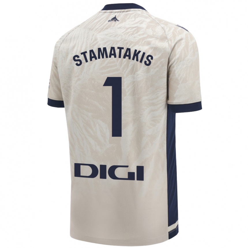 Men Football Dimitrios Stamatakis #1 Light Gray Away Jersey 2024/25 T-Shirt Australia