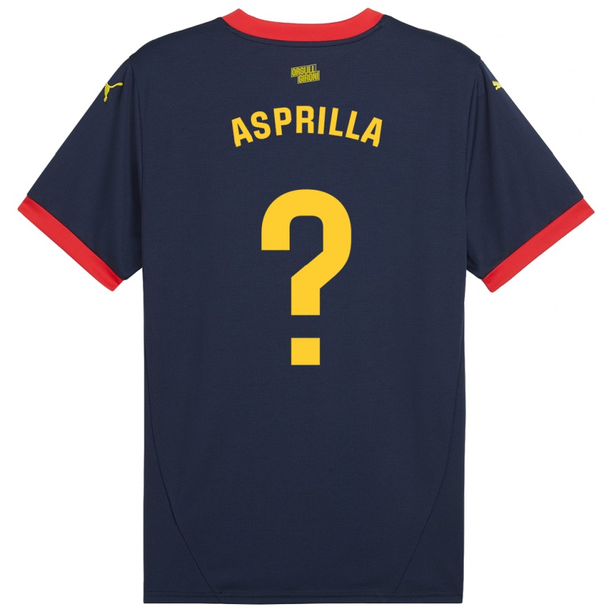 Men Football Yáser Asprilla #0 Navy Red Away Jersey 2024/25 T-Shirt Australia