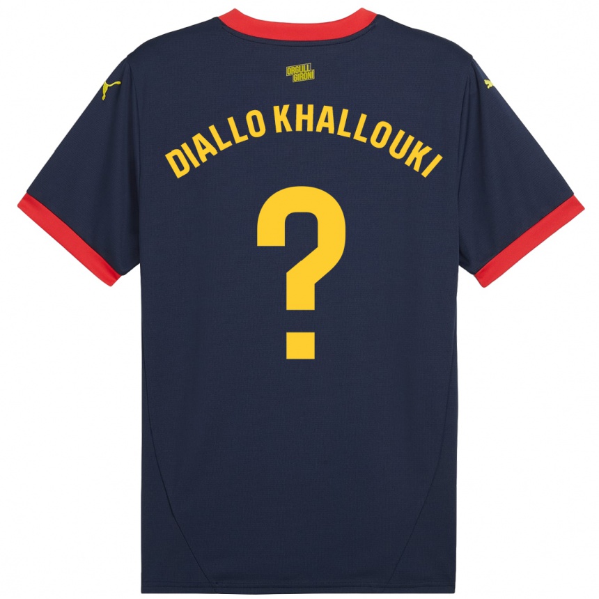 Men Football Siaka Diallo Khallouki #0 Navy Red Away Jersey 2024/25 T-Shirt Australia