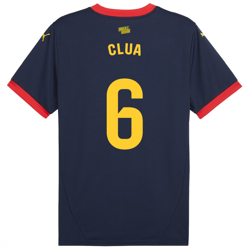 Men Football Silvi Clua #6 Navy Red Away Jersey 2024/25 T-Shirt Australia