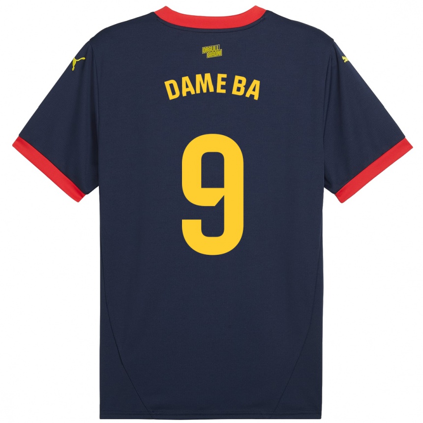 Men Football Papa Dame Ba #9 Navy Red Away Jersey 2024/25 T-Shirt Australia