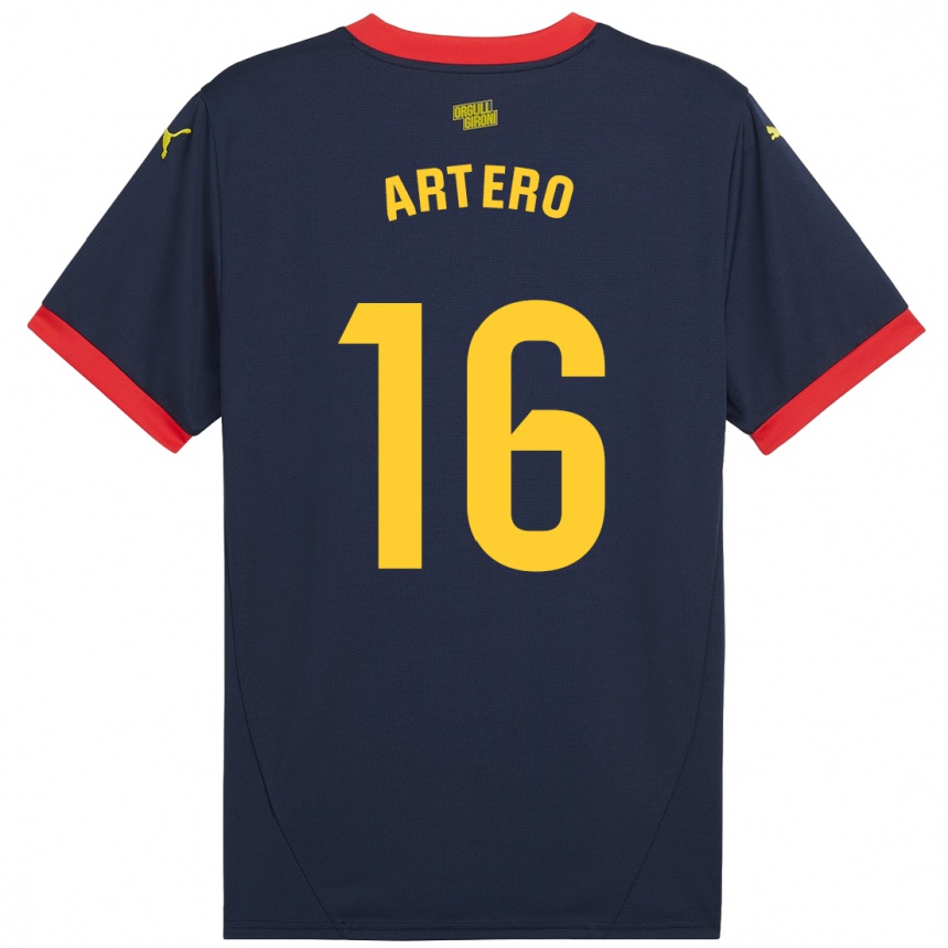 Men Football Ricard Artero #16 Navy Red Away Jersey 2024/25 T-Shirt Australia