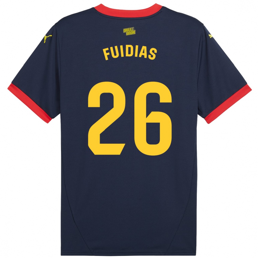 Men Football Toni Fuidias #26 Navy Red Away Jersey 2024/25 T-Shirt Australia