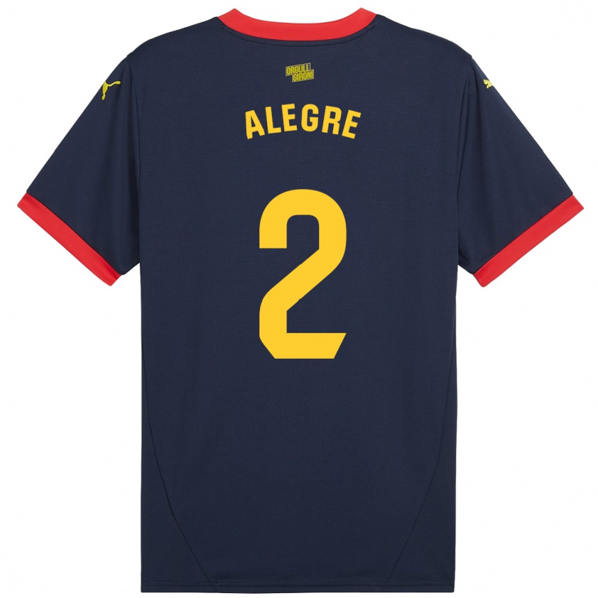 Men Football Marc Alegre #2 Navy Red Away Jersey 2024/25 T-Shirt Australia