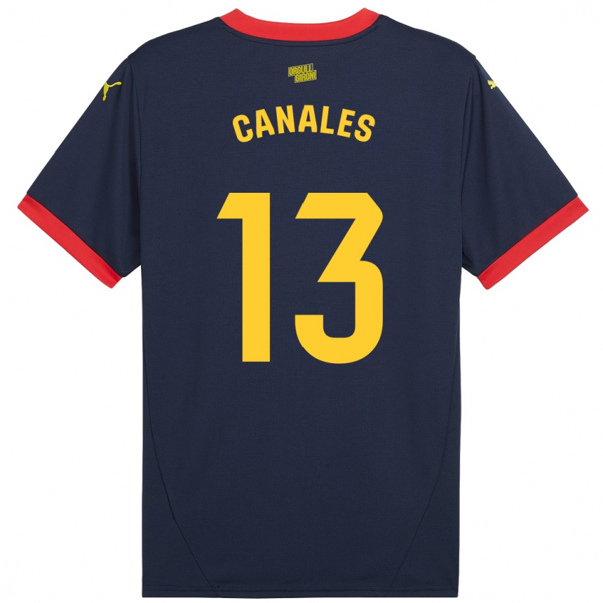 Men Football Juanvi Canales #13 Navy Red Away Jersey 2024/25 T-Shirt Australia