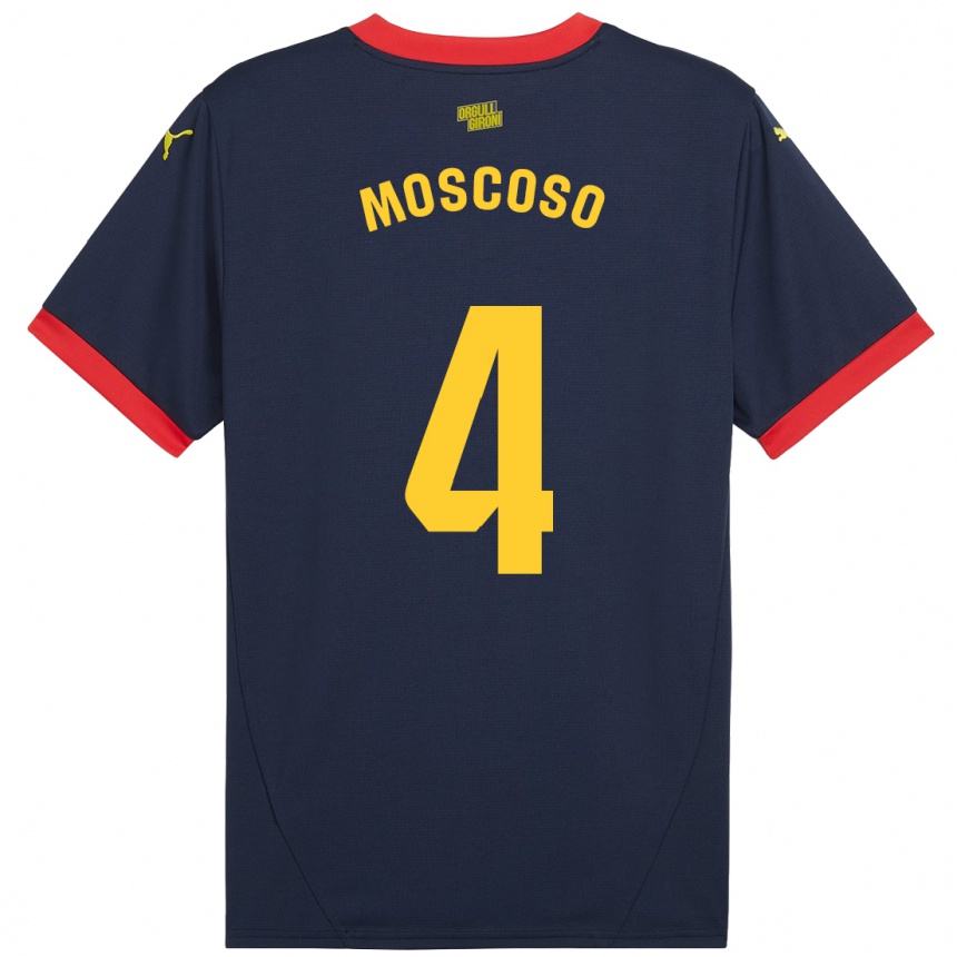 Men Football Miriam Moscoso #4 Navy Red Away Jersey 2024/25 T-Shirt Australia