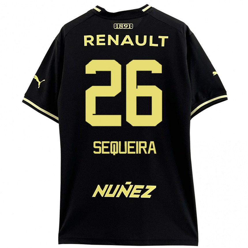 Men Football Leonardo Sequeira #26 Black Yellow Away Jersey 2024/25 T-Shirt Australia