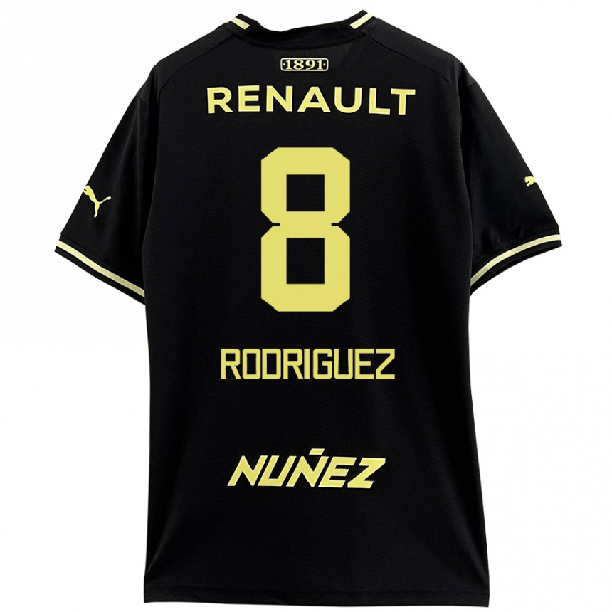 Men Football Sebastián Rodríguez #8 Black Yellow Away Jersey 2024/25 T-Shirt Australia