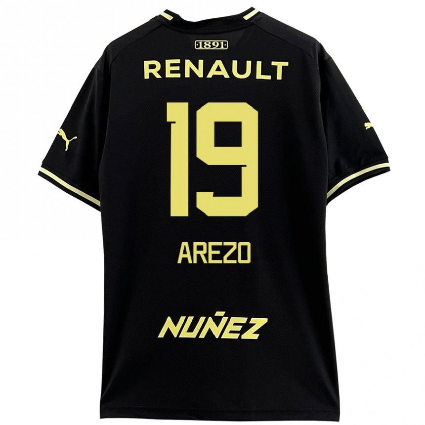 Men Football Matías Arezo #19 Black Yellow Away Jersey 2024/25 T-Shirt Australia