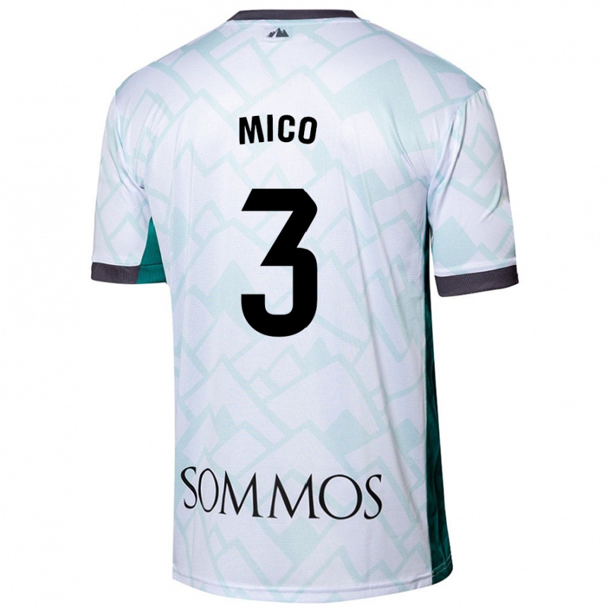 Men Football Sara Micó #3 White Green Away Jersey 2024/25 T-Shirt Australia