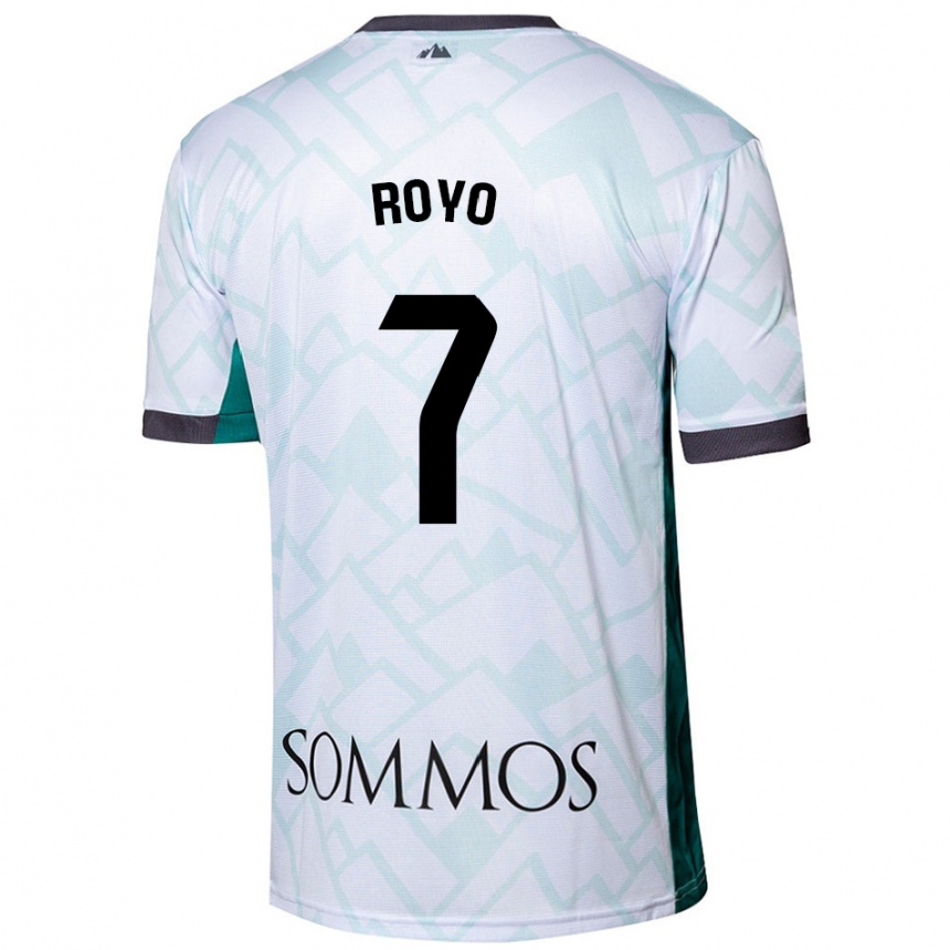 Men Football Laura Royo #7 White Green Away Jersey 2024/25 T-Shirt Australia