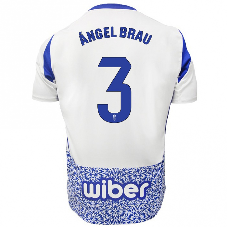 Men Football Miguel Ángel Brau #3 White Blue Away Jersey 2024/25 T-Shirt Australia