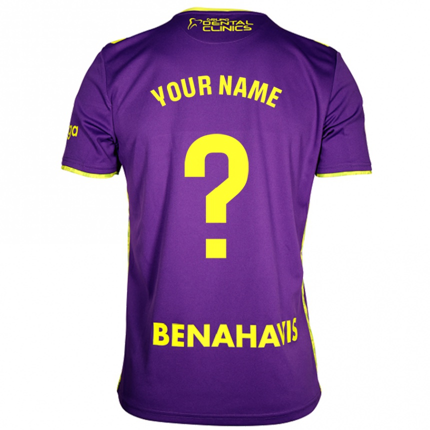 Men Football Your Name #0 Purple Yellow Away Jersey 2024/25 T-Shirt Australia