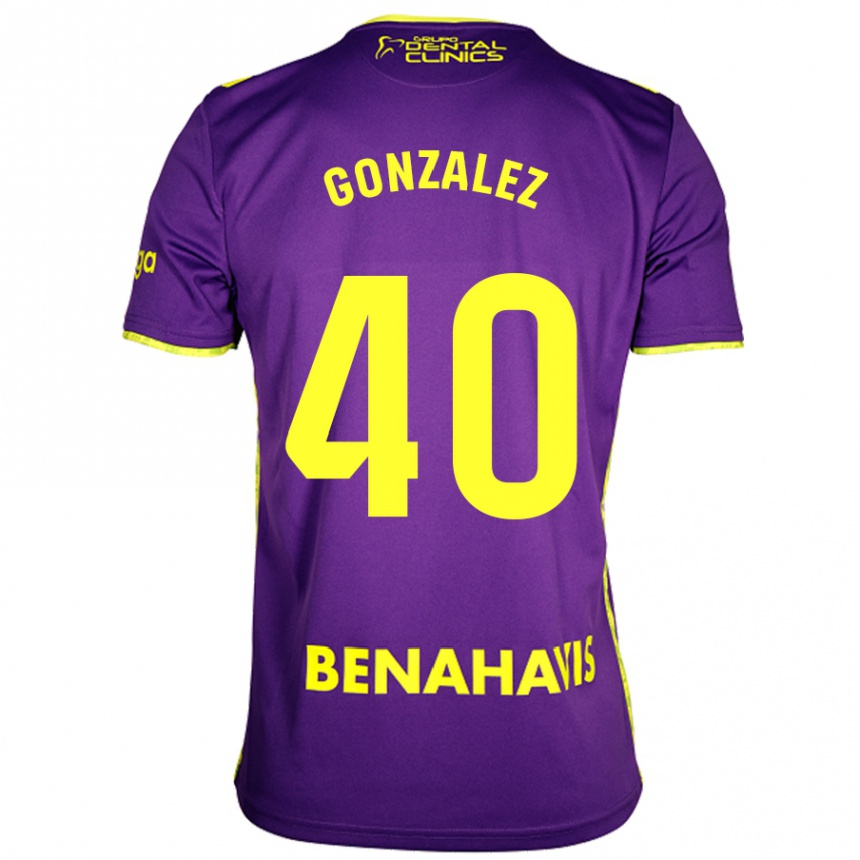 Men Football Carol González #40 Purple Yellow Away Jersey 2024/25 T-Shirt Australia