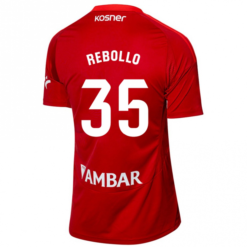 Men Football Dani Rebollo #35 White Blue Away Jersey 2024/25 T-Shirt Australia