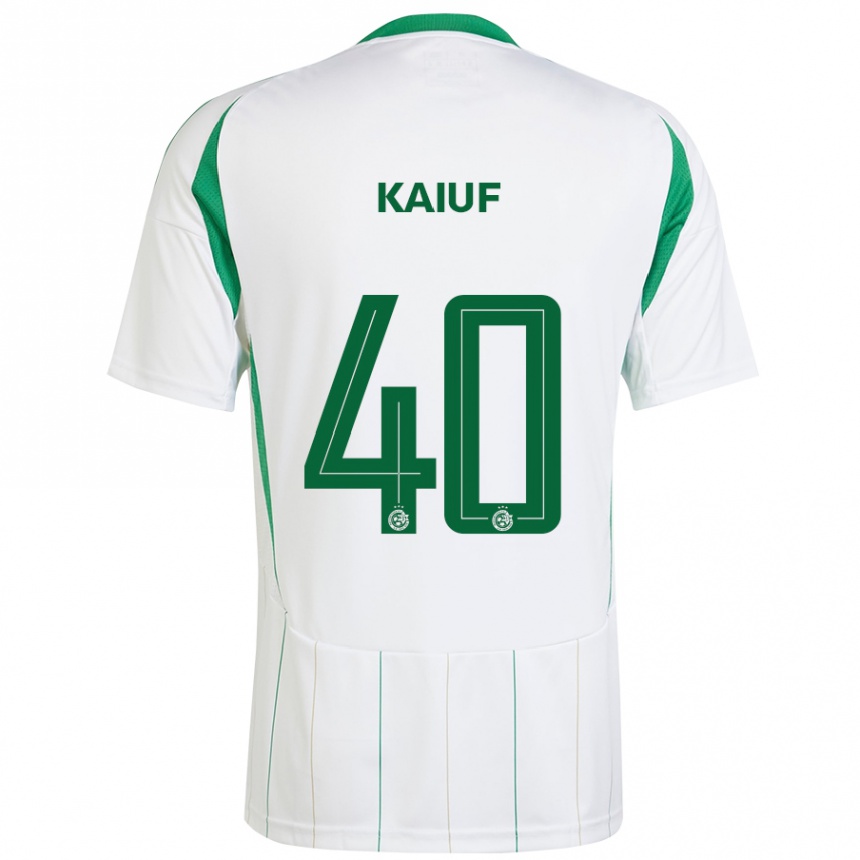 Men Football Sharif Kaiuf #40 White Green Away Jersey 2024/25 T-Shirt Australia