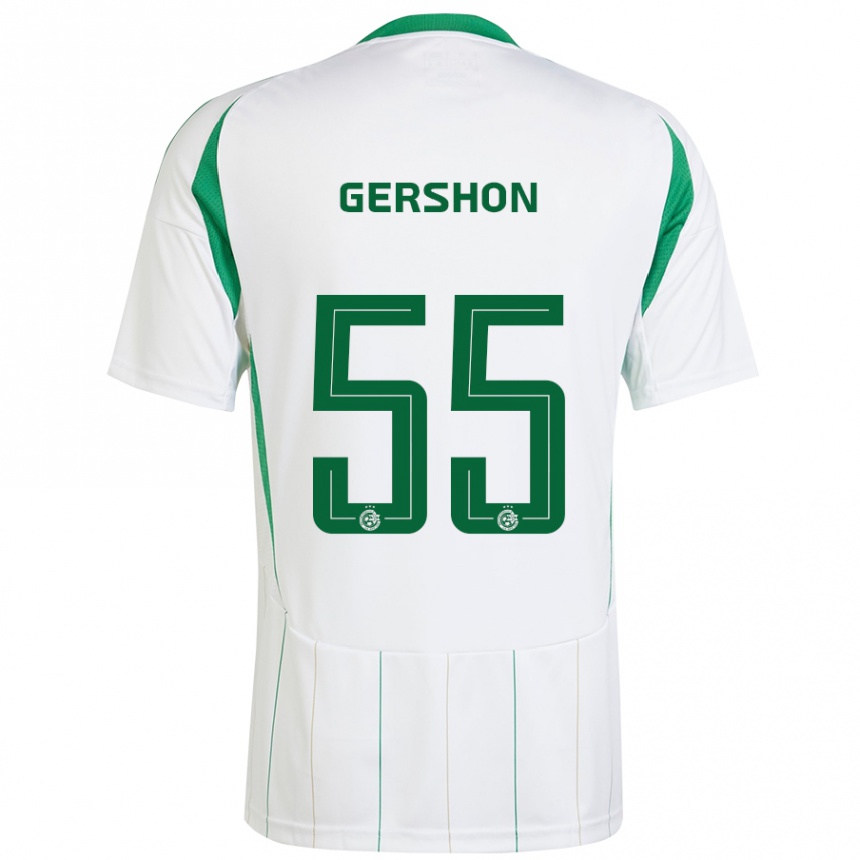 Men Football Rami Gershon #55 White Green Away Jersey 2024/25 T-Shirt Australia