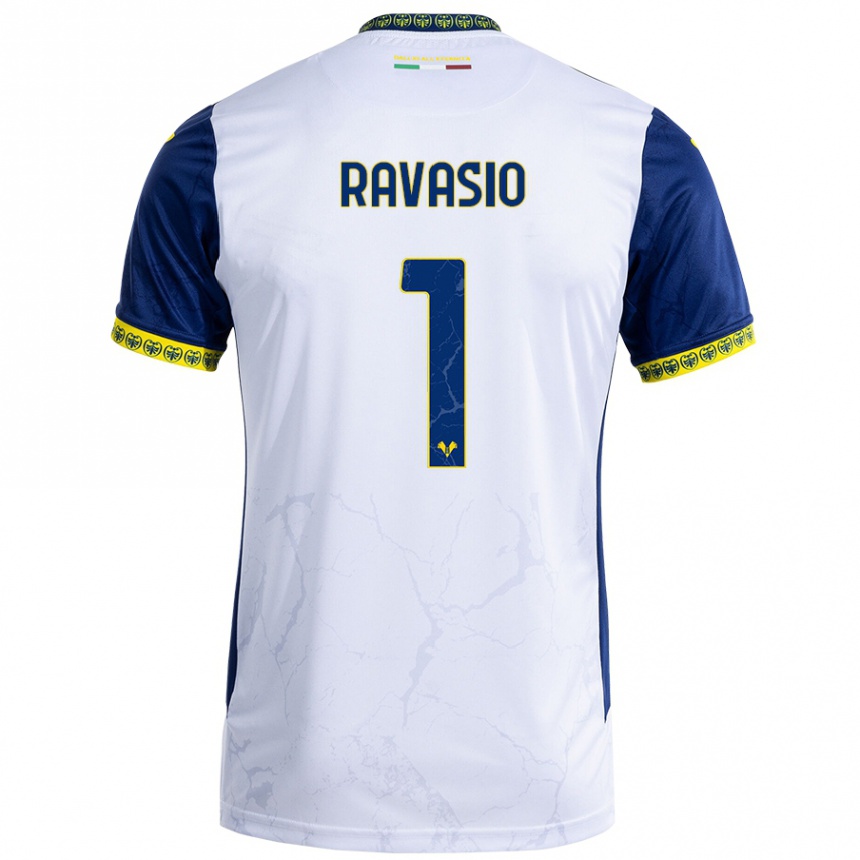 Men Football Manuel Ravasio #1 White Blue Away Jersey 2024/25 T-Shirt Australia