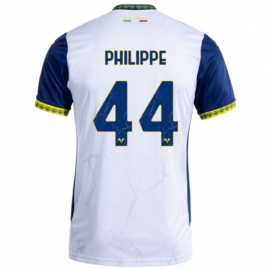 Men Football Mathis Philippe #44 White Blue Away Jersey 2024/25 T-Shirt Australia