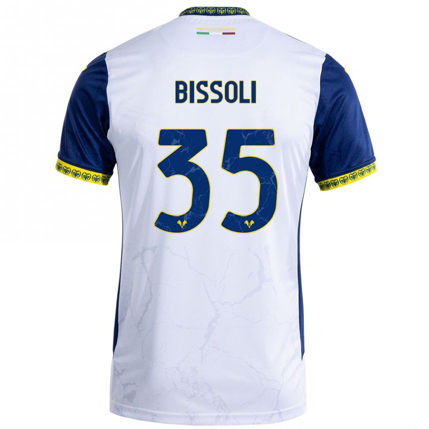 Men Football Noemí Bissoli #35 White Blue Away Jersey 2024/25 T-Shirt Australia