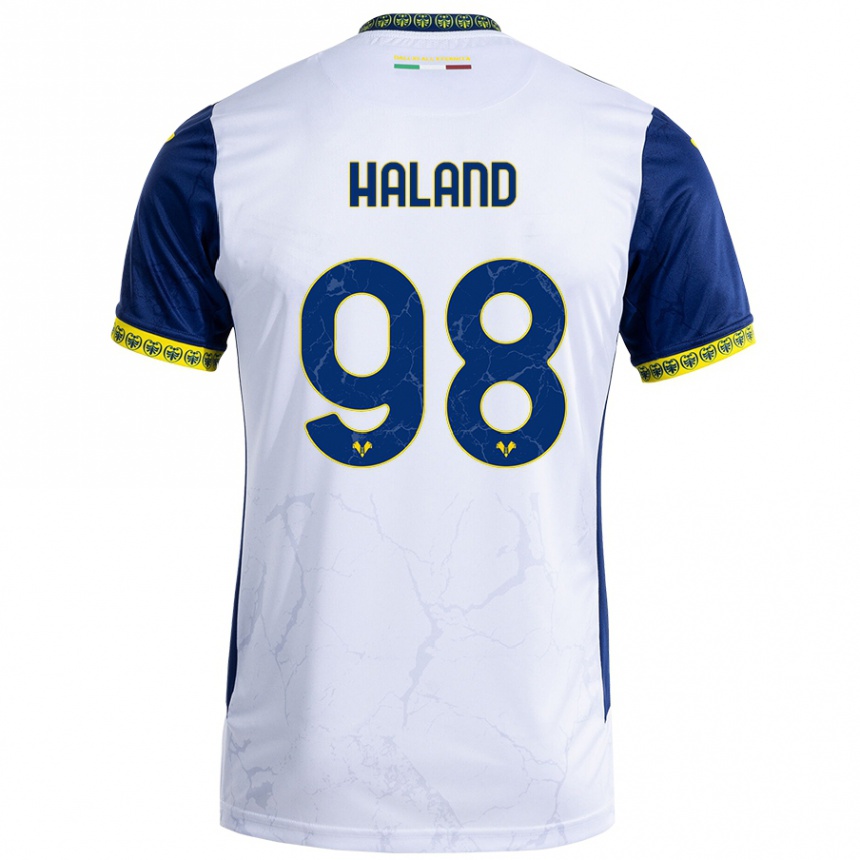 Men Football Benedicte Iversen Håland #98 White Blue Away Jersey 2024/25 T-Shirt Australia