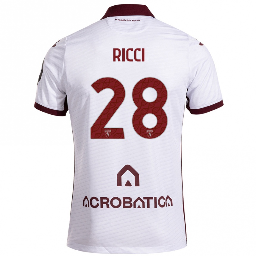 Men Football Samuele Ricci #28 White Maroon Away Jersey 2024/25 T-Shirt Australia