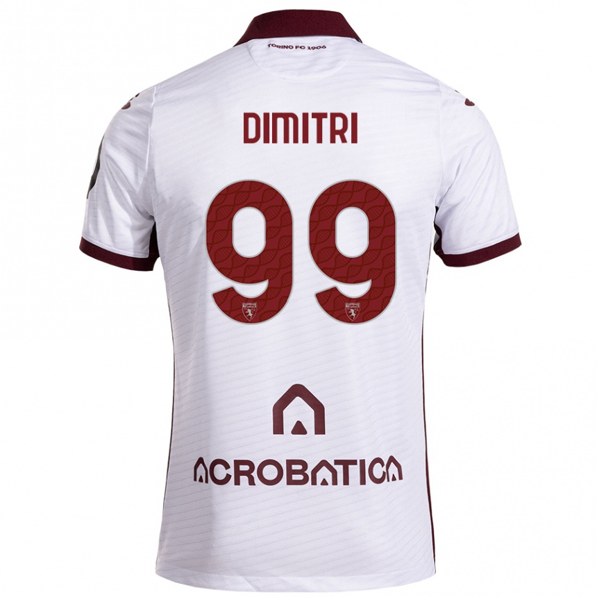 Men Football Matteo Dimitri #99 White Maroon Away Jersey 2024/25 T-Shirt Australia