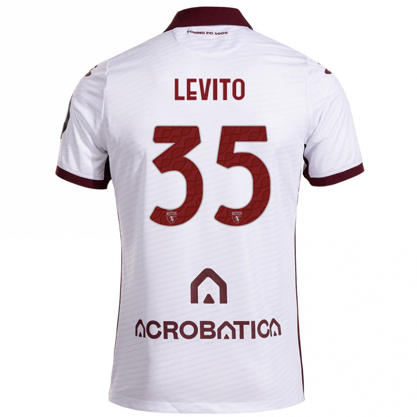 Men Football Isabeau Levito #35 White Maroon Away Jersey 2024/25 T-Shirt Australia