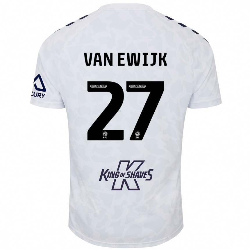 Men Football Milan Van Ewijk #27 White Away Jersey 2024/25 T-Shirt Australia