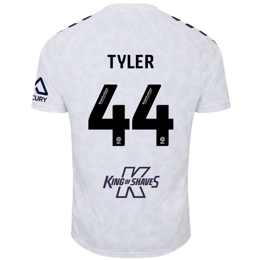 Men Football Cian Tyler #44 White Away Jersey 2024/25 T-Shirt Australia