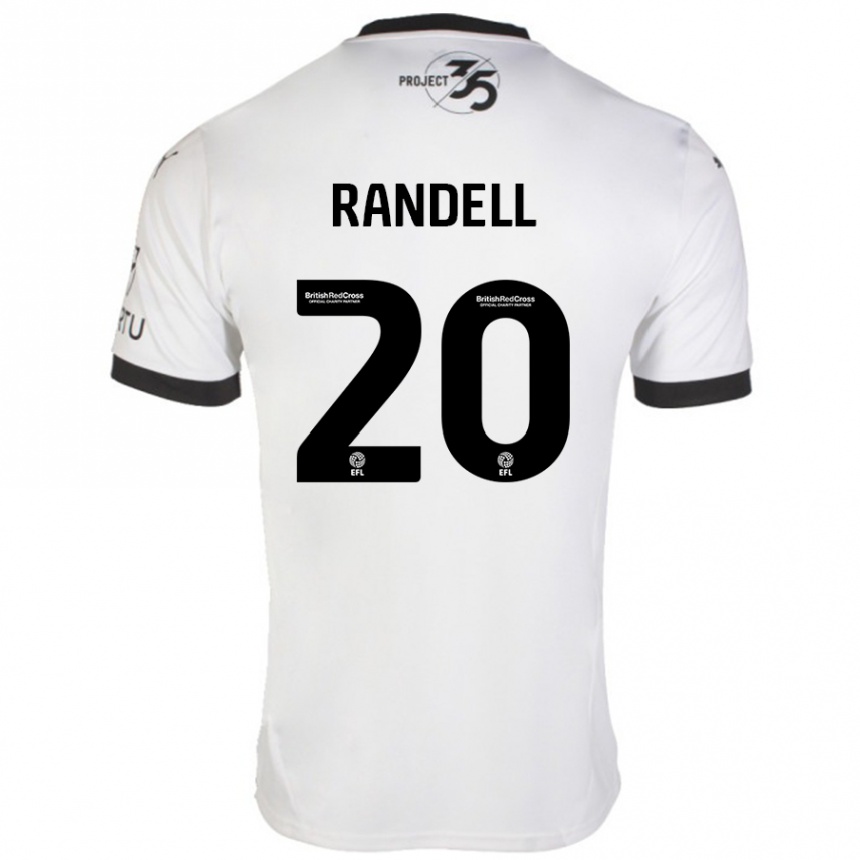 Men Football Adam Randell #20 White Black Away Jersey 2024/25 T-Shirt Australia