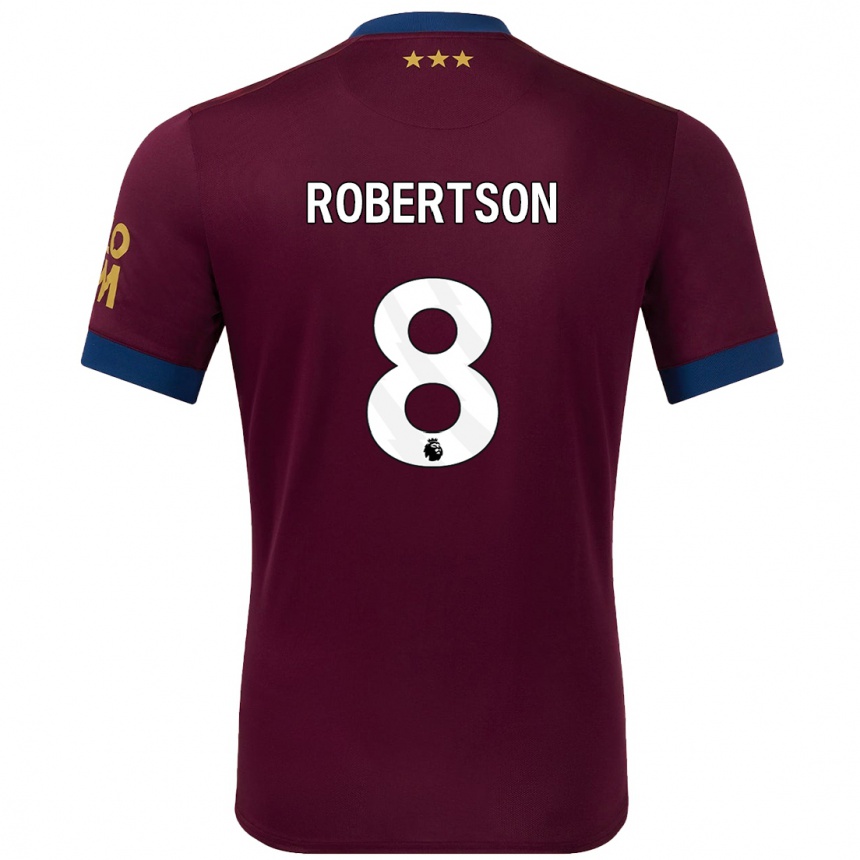 Men Football Kyra Robertson #8 Brown Away Jersey 2024/25 T-Shirt Australia