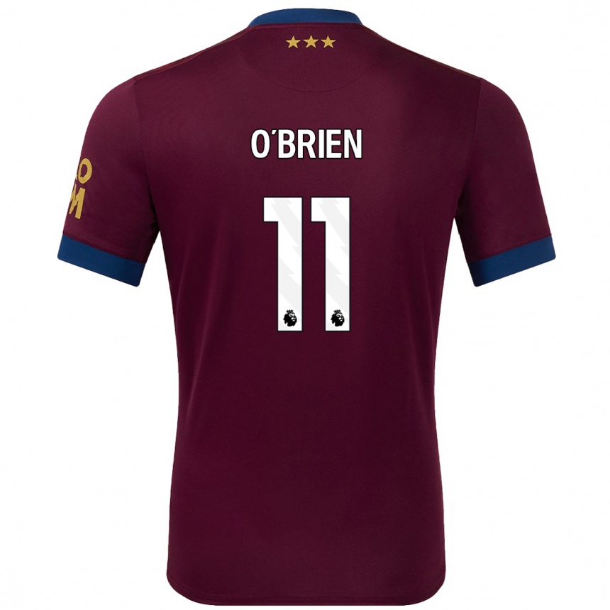 Men Football Lucy O'brien #11 Brown Away Jersey 2024/25 T-Shirt Australia