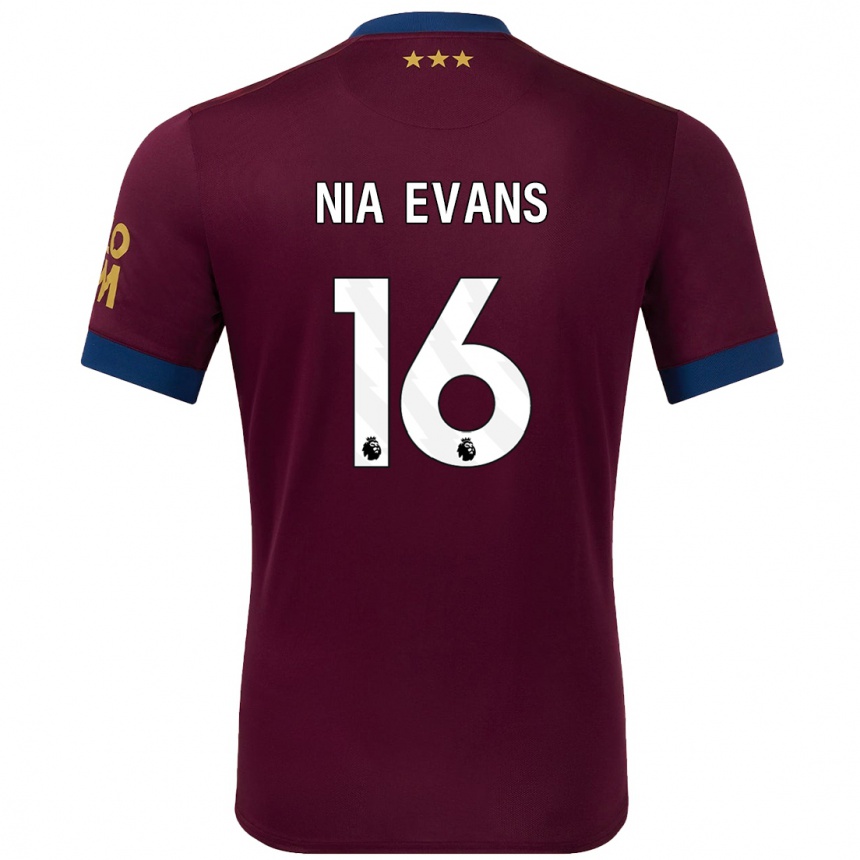 Men Football Nia Evans #16 Brown Away Jersey 2024/25 T-Shirt Australia