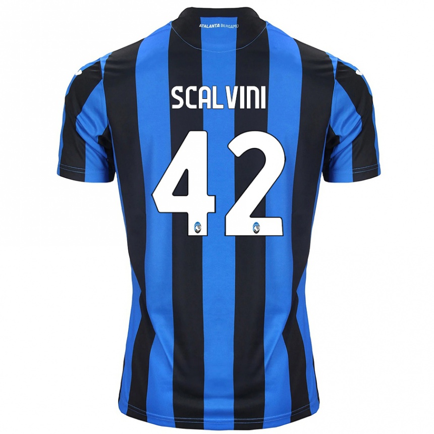 Women Football Giorgio Scalvini #42 Blue Black Home Jersey 2024/25 T-Shirt Australia