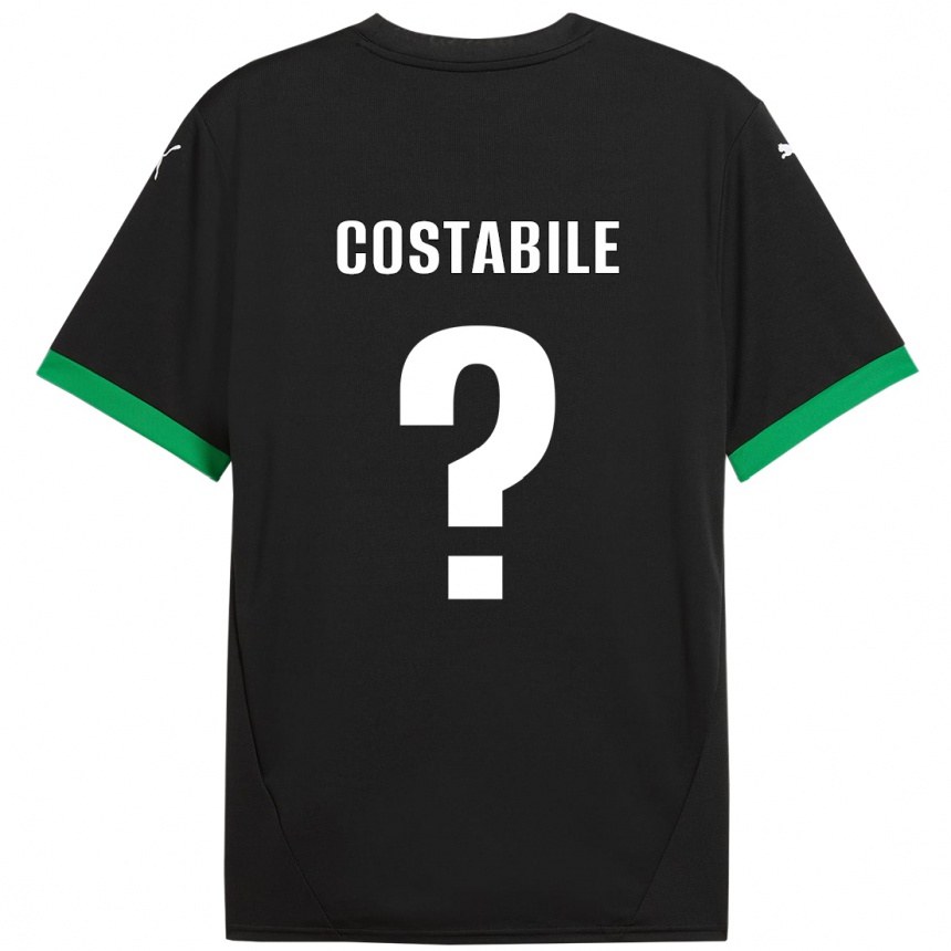 Women Football Cristian Costabile #0 Black Dark Green Home Jersey 2024/25 T-Shirt Australia