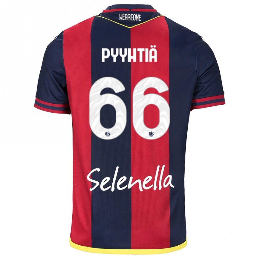 Women Football Niklas Pyyhtiä #66 Red Royal Blue Home Jersey 2024/25 T-Shirt Australia