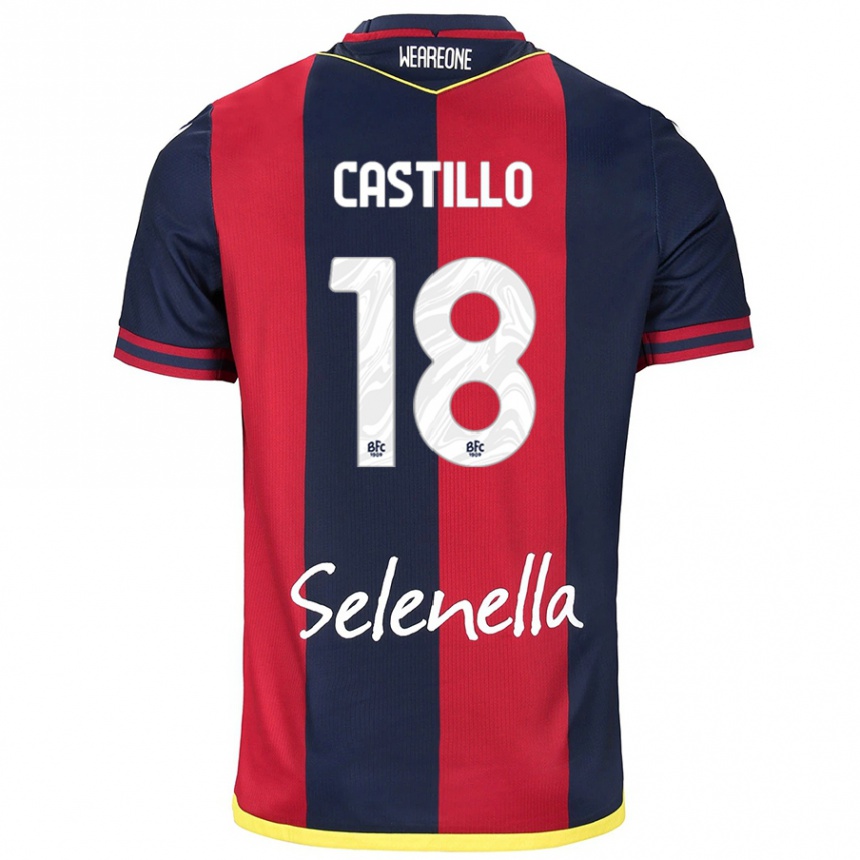 Women Football Tomas Castillo #18 Red Royal Blue Home Jersey 2024/25 T-Shirt Australia